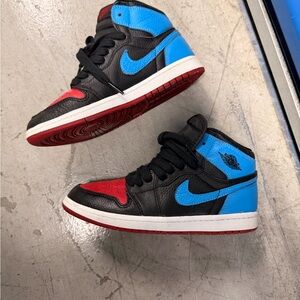 Jordan 1 high Retro Kids Sneakers Black Red Blue